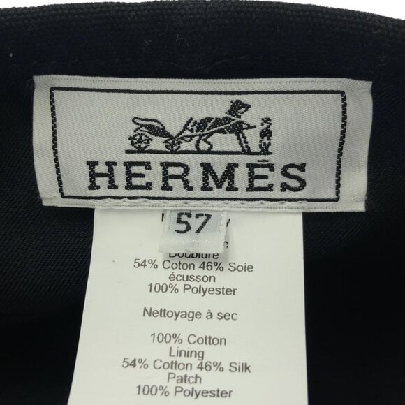 Hermes Saint Honore Hosey & Hoody Cotton Beret 57 Black main image 7